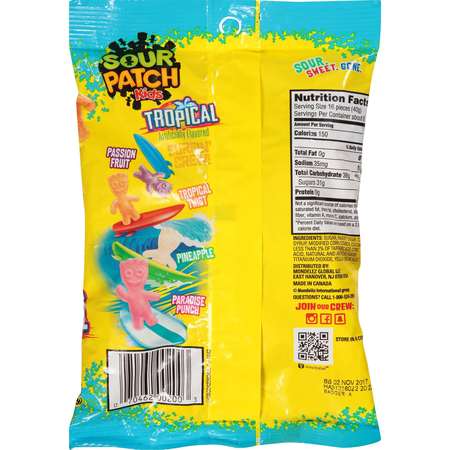 SOUR PATCH Sour Patch Kids Tropical Fat Free Soft Candy 8 oz. Bags, PK12 200